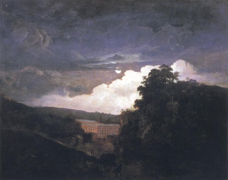 Joseph wright of derby Arkwright's Cotton Mills by Night oil painting image